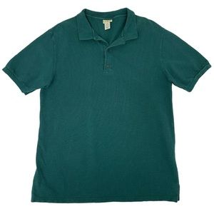 VINTAGE LL Bean Polo Shirt Mens Large Forest Green
